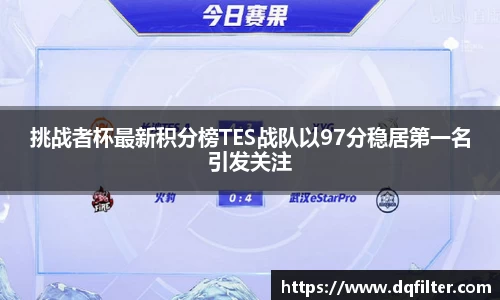 挑战者杯最新积分榜TES战队以97分稳居第一名引发关注